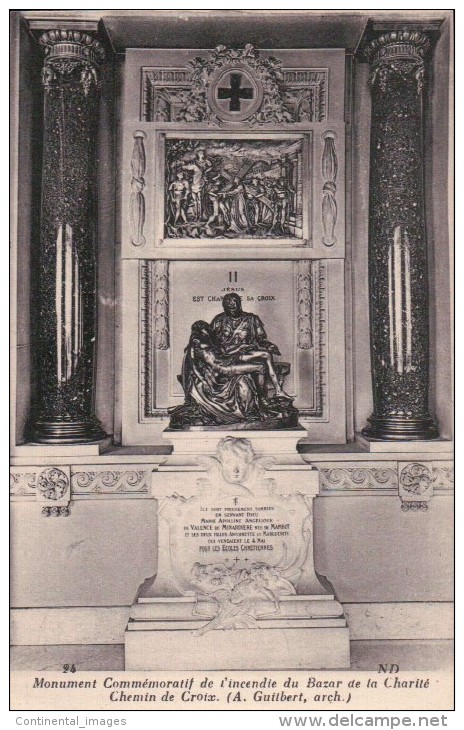 MONUMENT COMMEMRATIF De L'INCENDIE Du BAZAR De La CHARITE/ CHEMIN De CROIX/ Référence 4540 - Monuments