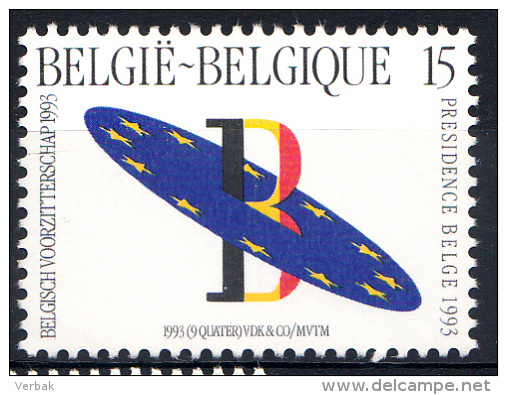 BELGIQUE Mi.nr.:2571 Vorsitz Belgiens In Der Europäischen Union 1993 Neuf Sans Charniere / Mnh / Postfris - Ongebruikt