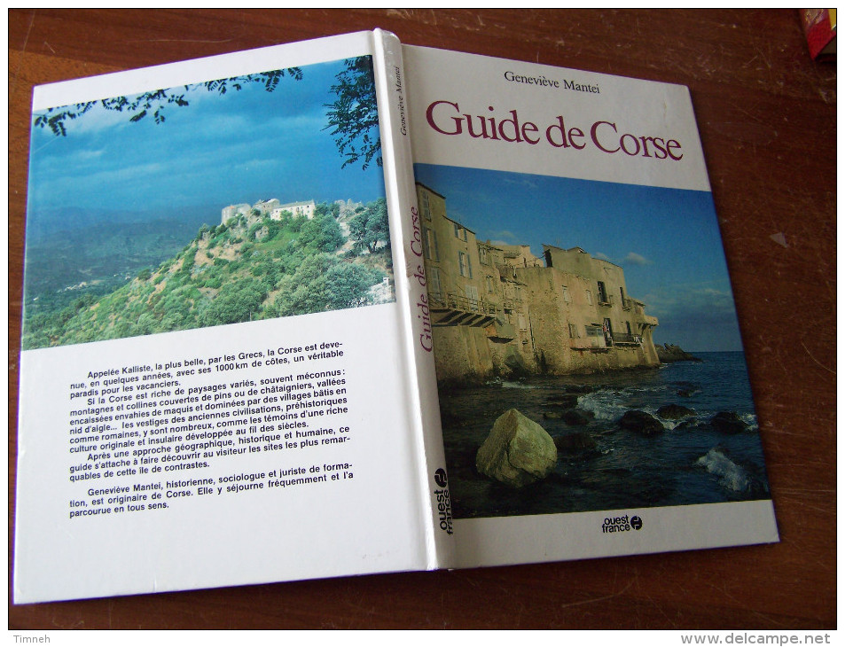 GUIDE DE CORSE Geneviève MANTEI 1985 OUEST FRANCE - Corse