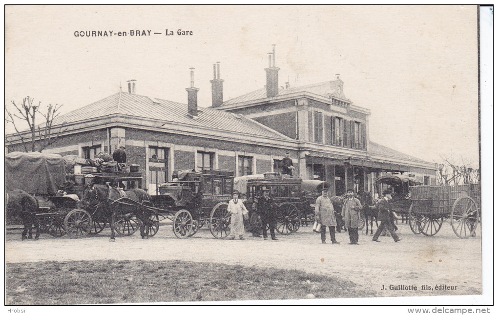 GOURNAY EN BRAY, La Gare, écrite - Fontaine Le Dun