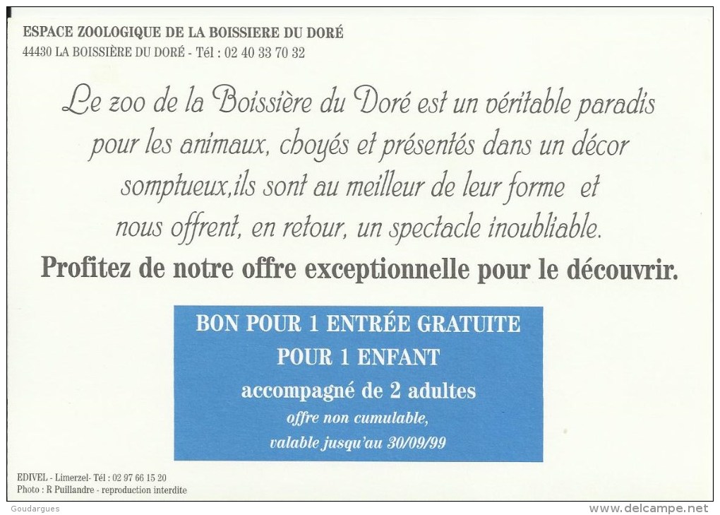 Espace Zoologique De La Boissière Du Doré - Publicidad