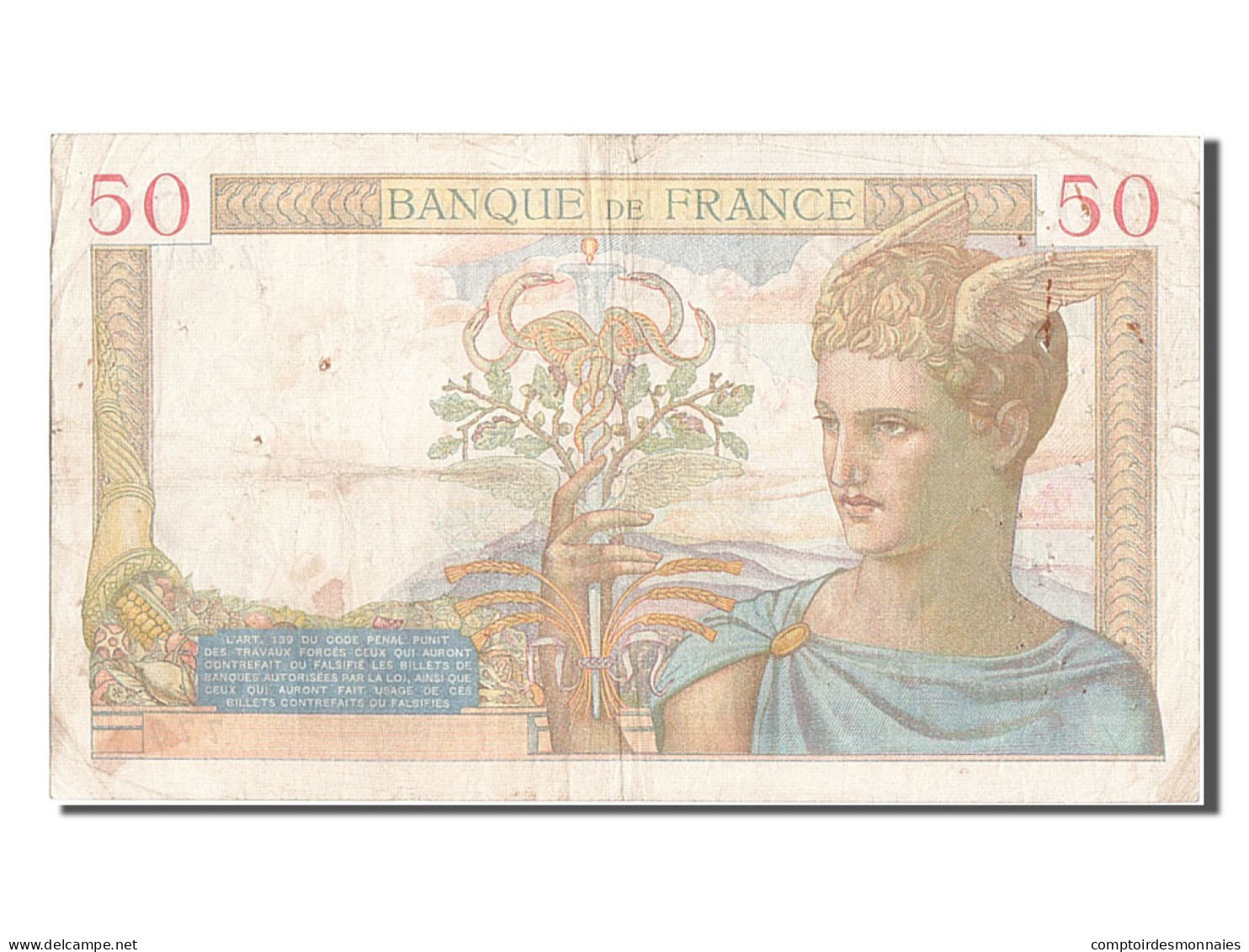 Billet, France, 50 Francs, 50 F 1934-1940 ''Cérès'', 1936, 1936-05-28, TB+ - 50 F 1934-1940 ''Cérès''