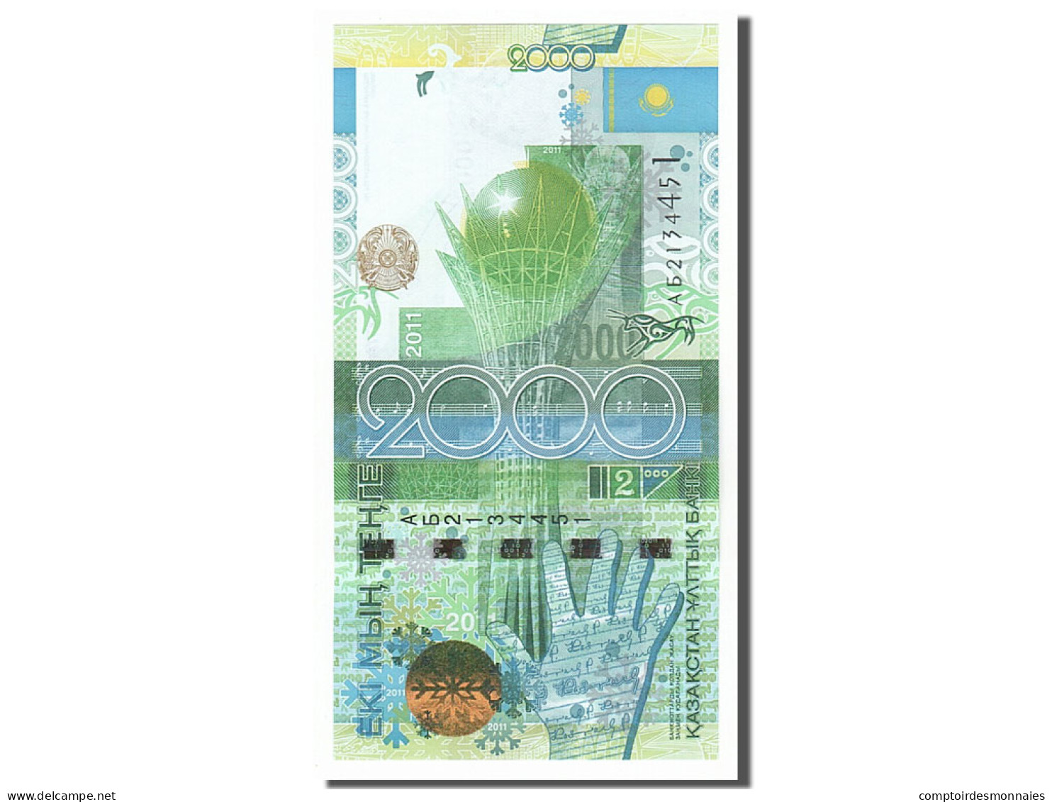 Billet, Kazakhstan, 2000 Tenge, 2011, NEUF - Kasachstan