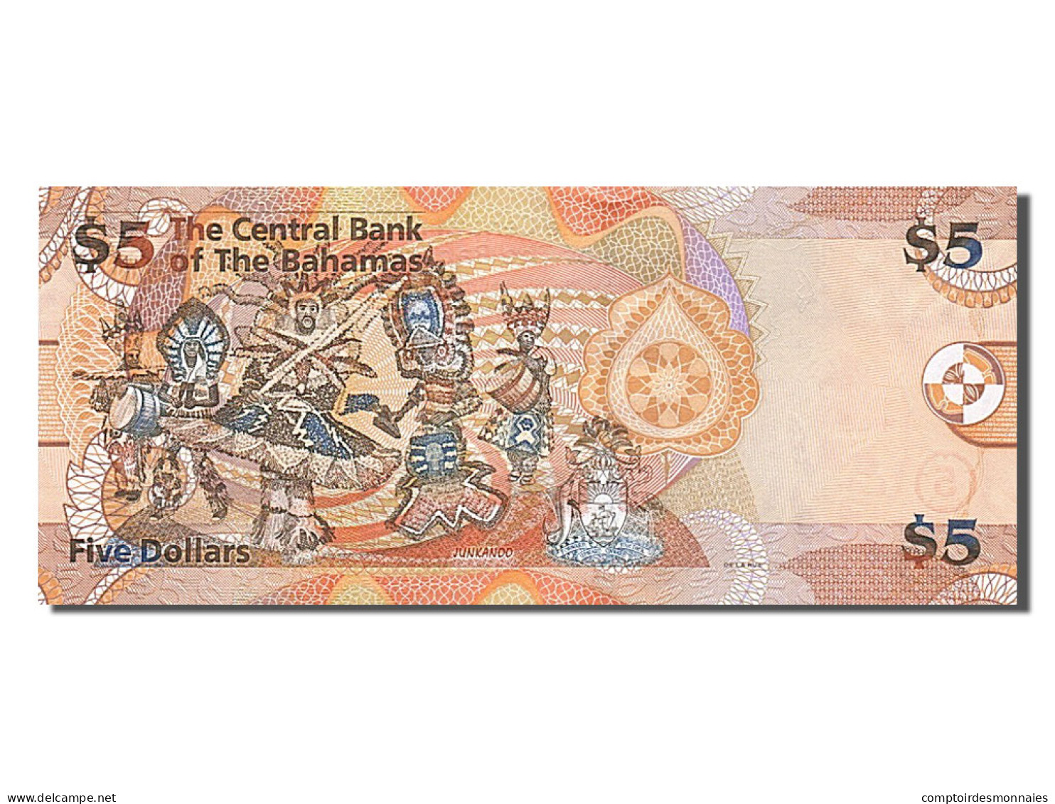 Billet, Bahamas, 5 Dollars, 2007, NEUF - Bahamas