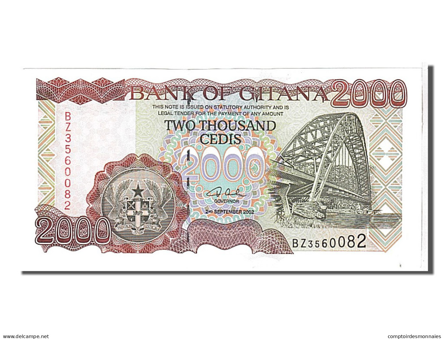 Billet, Ghana, 2000 Cedis, 2002, KM:33g, NEUF - Ghana