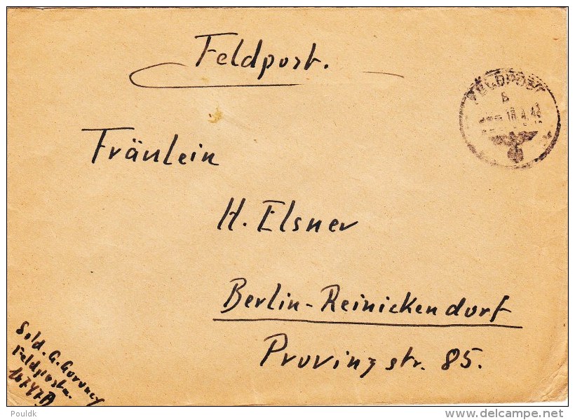 Feldpost WW2: From Lappland: Aufklärungs-Abteilung 776 (Stab) FP 16747B Dated 18.4.1943 - Cover Only  (G48-68) - Militaria