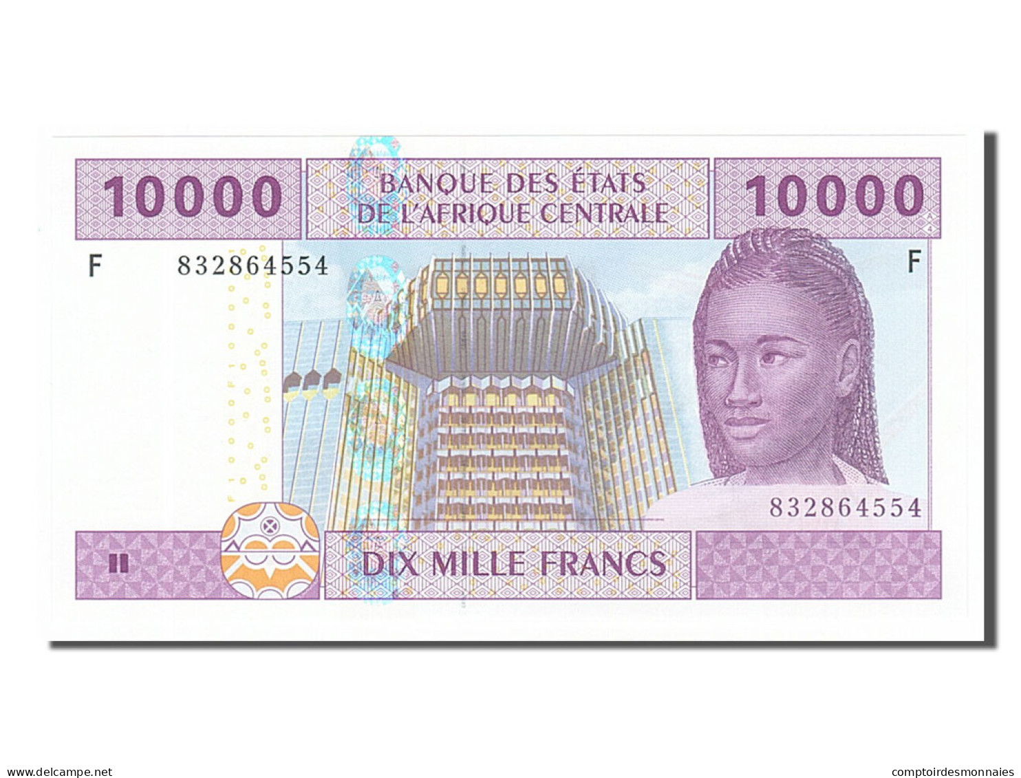 Billet, États De L'Afrique Centrale, 10,000 Francs, 2002, NEUF - Guinea