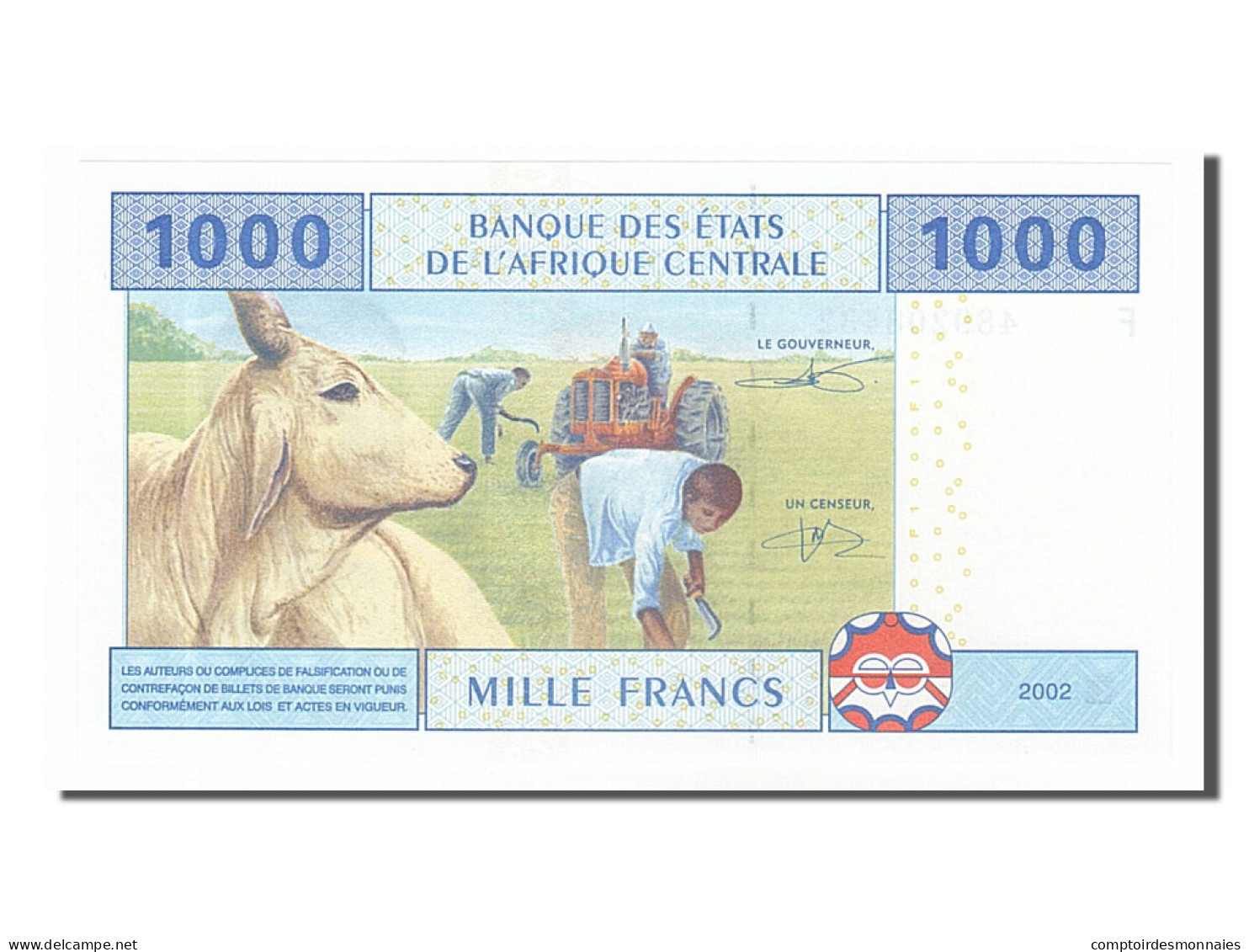 Billet, États De L'Afrique Centrale, 1000 Francs, 2002, NEUF - Guinea Equatoriale
