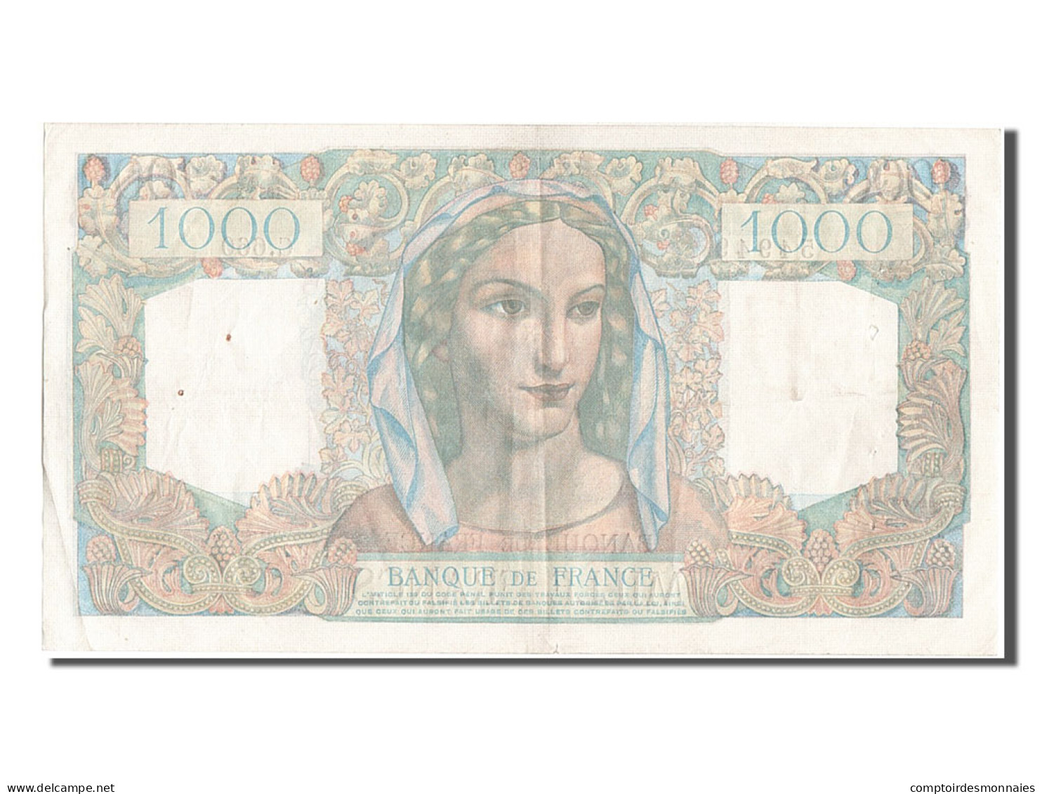 Billet, France, 1000 Francs, 1 000 F 1945-1950 ''Minerve Et Hercule'', 1950 - 1 000 F 1945-1950 ''Minerve Et Hercule''