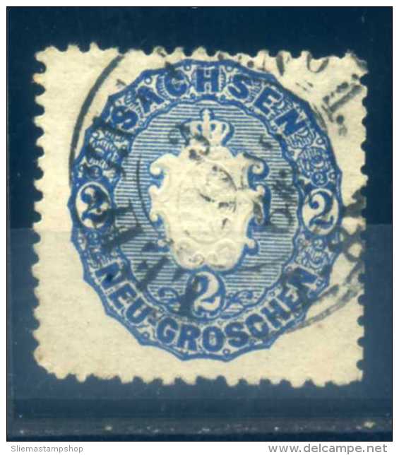 GERMANY SAXONY - 1863, 2NGR BLUE - Saxe