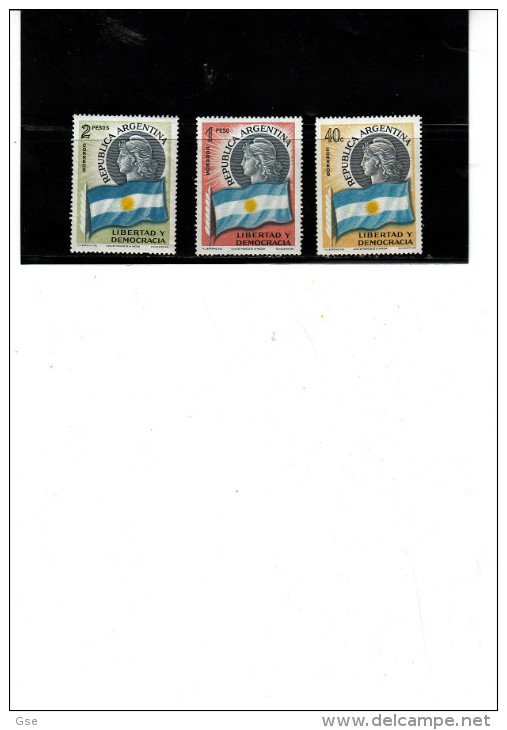 ARGENTINA - Yvert 587/9** - Bandiera - Unused Stamps