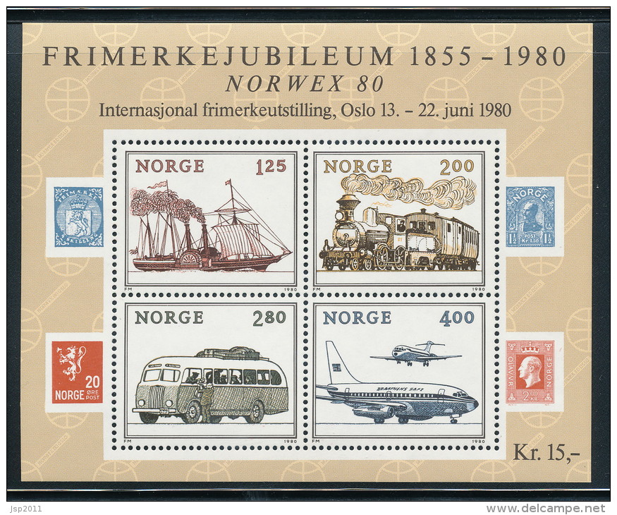 Norway, 1980. Set Of 2 Minisheets, Facit # BL2 (835-838) And BL3 (851-854) NORWEX 80, MNH (**) - Blocs-feuillets