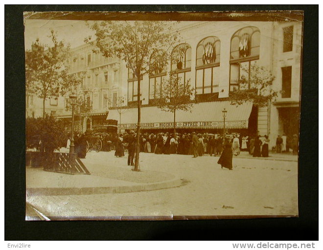 Ref2444 AX109 Photo Animée - L'entrée Des Galeries Modernes - Vers 1900 Paris - Commerce - Magasins