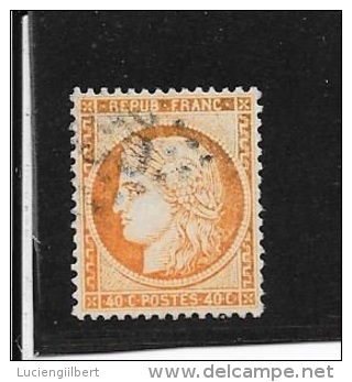 N° 38  FRANCE OBLITERES - Céres 40c Orange  1870 - 1870 Siege Of Paris