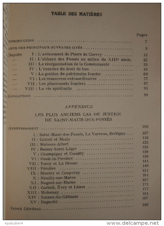 ( Saint-Maur-des-Fossés Val-de-Marne) UN ABBE DE SAINT-MAUR AU XIIIe SIECLE PIERRE DE CHEVRY Anne TERROINE 1968 - Ile-de-France