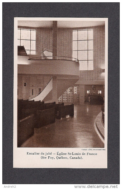 STE FOY - QUÉBEC - ÉGLISE ST LOUIS DE FRANCE - ESCALIER DU JUBÉ  - CHURCH - PHOTOGRAPHE ROGER CÔTÉ - Québec - Sainte-Foy-Sillery