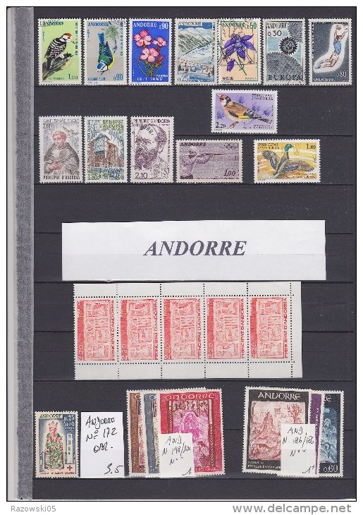 FRANCE. ANDORRE. ANDORRA. LOT. COLLECTION........12 SCANS. TAXES.