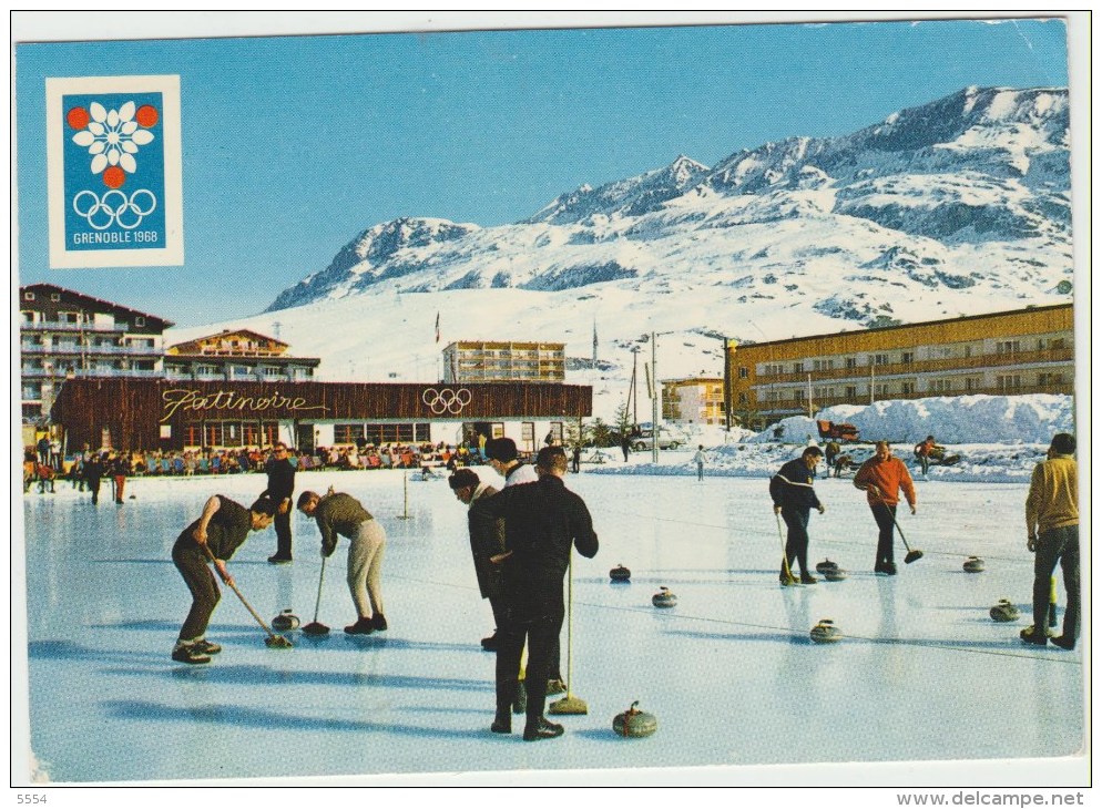 Cpsm  38 Isere   Grenoble Jeux Olympiques D Hiver 1968 Alpes D Huez La Patinoire Et Les Grandes Rousses - Grenoble