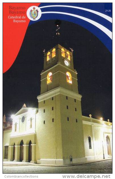 Lote TP57, Cuba, Entero Postal, Postal Stationary, Bayamo, 21-25, Catedral De Bayamo, Cathedral, Church - Cartes-maximum
