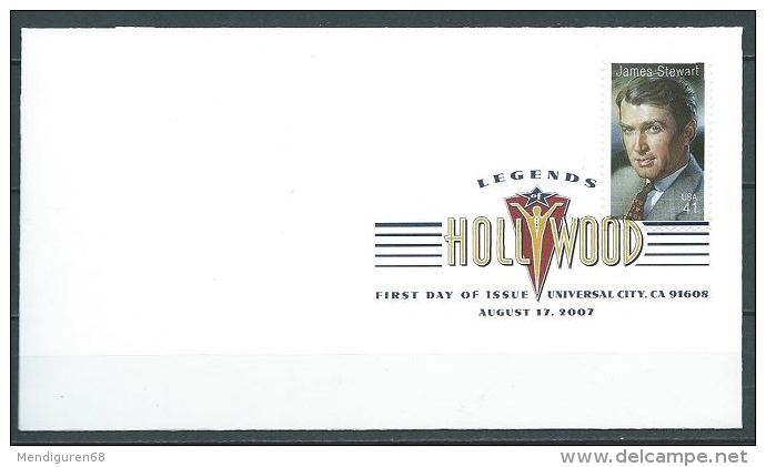 USA 2007 Legends Of Hollywood Series Jimmy Stewart Single FDC 41¢ USED SC 4197 YV 3981 MI 4299 SG 4782 - 2001-2010