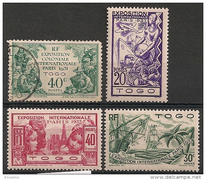 Togo. 1931-1937.  N° 161,165,166,167. Oblit. Et Neuf * - Unused Stamps