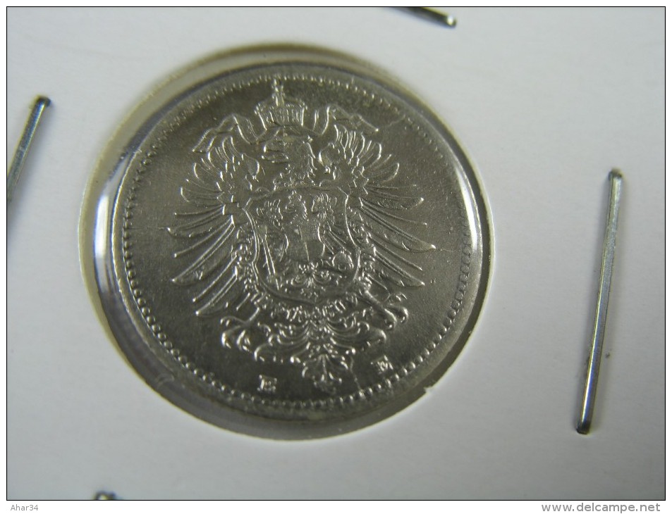 GERMANY 20 PFENNIG 1876 E  SILVER HIGHE GRADE CHOICE BU  RARE   LOT 16 NUM 23 - 20 Pfennig