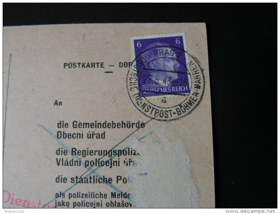 == BM Dienstpost 1943 Karte - Briefe U. Dokumente