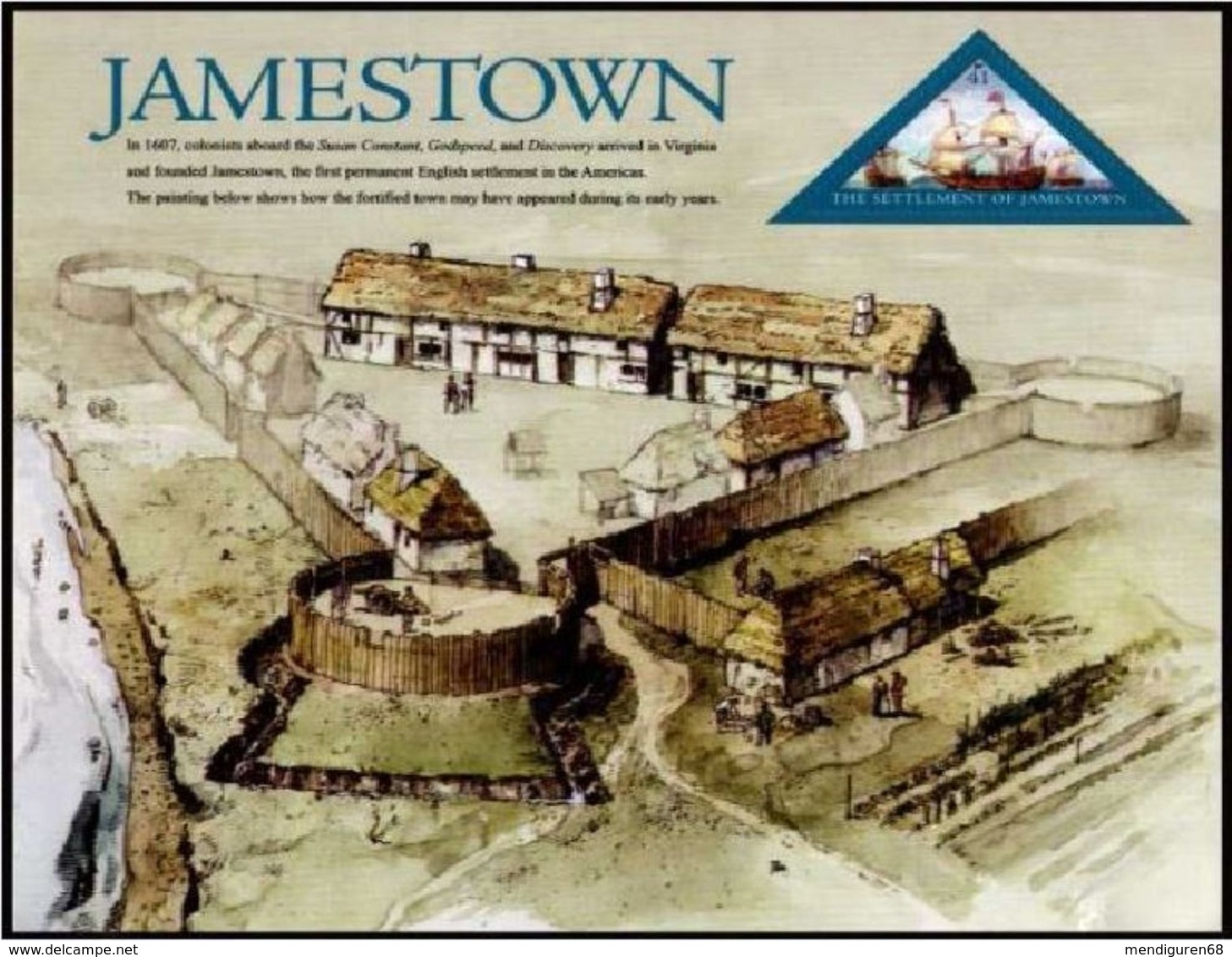 VEREINIGTE STAATEN ETATS UNIS USA 2007 Settlement Of Jamestown Pane Of 20 SC 4136sp YV BF3905 MI B-4206 SG MS4705 - Hojas Completas