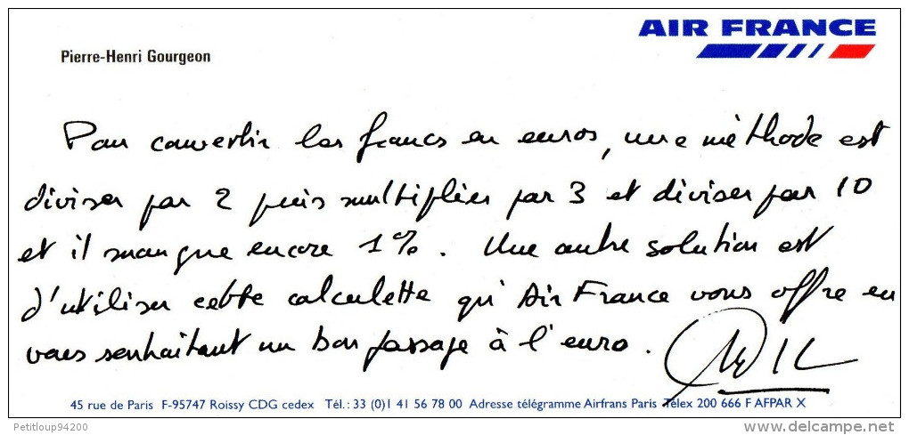 AIR FRANCE PUBLICITE  L'Euro - Advertisements