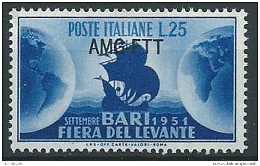 1951 TRIESTE A FIERA DI BARI MNH ** - ED020-3 - Ungebraucht