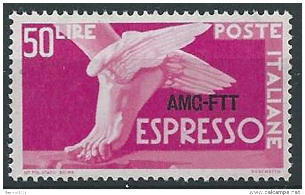 1952 TRIESTE A ESPRESSO 50 LIRE MNH ** - ED024-8 - Eilsendung (Eilpost)