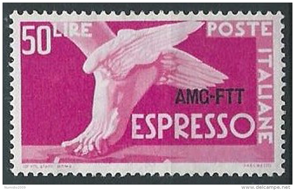 1952 TRIESTE A ESPRESSO 50 LIRE MH * - ED026-3 - Eilsendung (Eilpost)