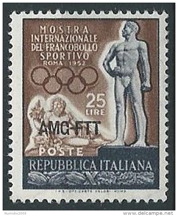 1952 TRIESTE A FRANCOBOLLO SPORTIVO MNH ** - ED026-5 - Ungebraucht