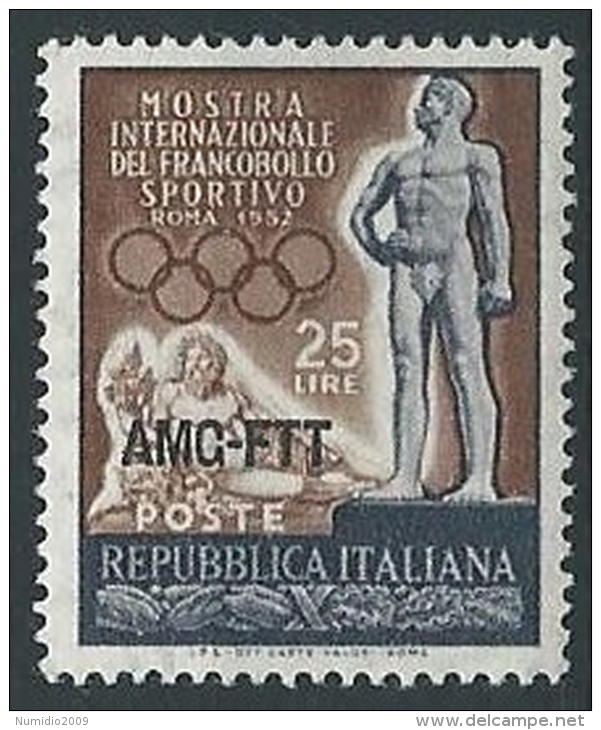 1952 TRIESTE A FRANCOBOLLO SPORTIVO MNH ** - ED026-6 - Ungebraucht