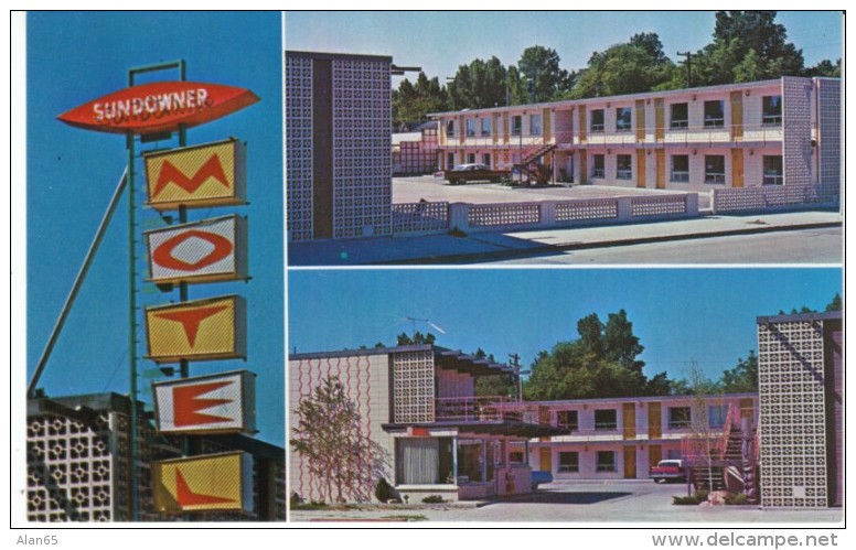 Caldwell Idaho, Sundowner Motel, Lodging, C1960s Vintage Postcard - Caldwell