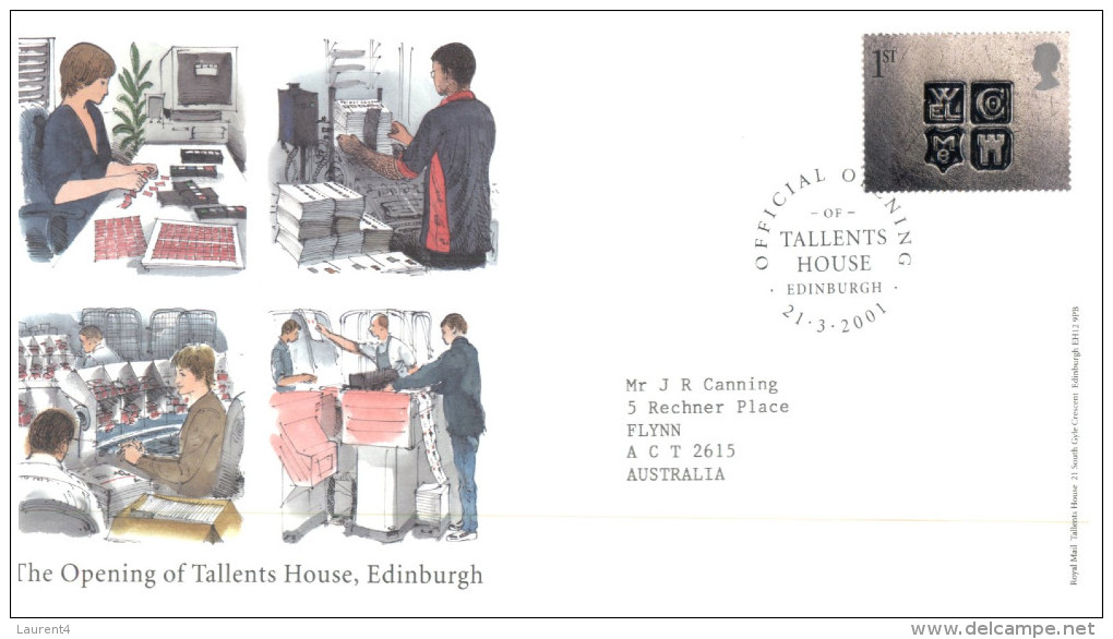 (941) UK FDC Cover - 2001 - Opening Of Tallents House - 2001-2010 Decimal Issues