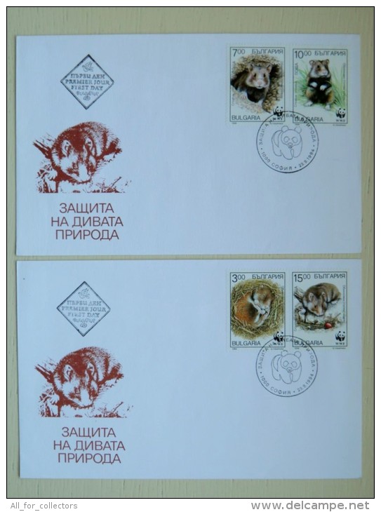 2 Covers Special Cancel FDC From Bulgaria, Animals Fauna Rodents 1994 Wwf Panda - FDC