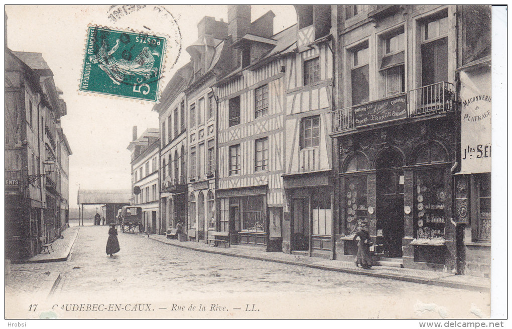 CAUDEBEC, Rue De La Rive, Petit Manque En Marge En Bas - Caudebec-lès-Elbeuf