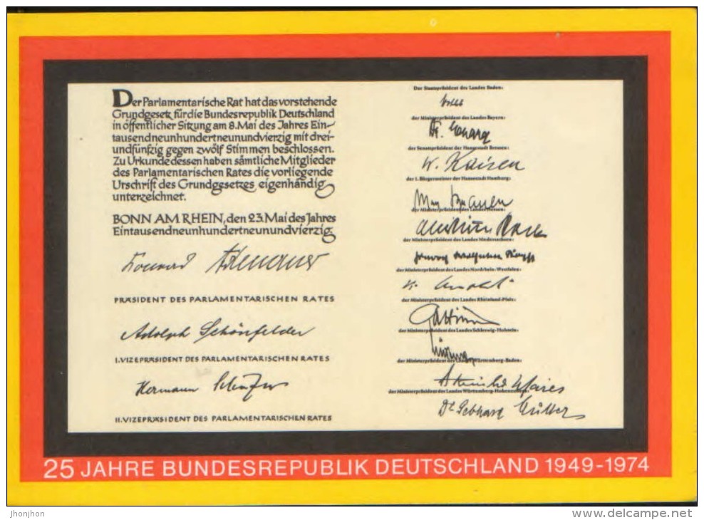 Germany/Federal Republic- Postal Stationery Postcard Unused,1974 - PSo 4 Phonix-Relief - 2/scans - Cartes Postales Illustrées - Neuves