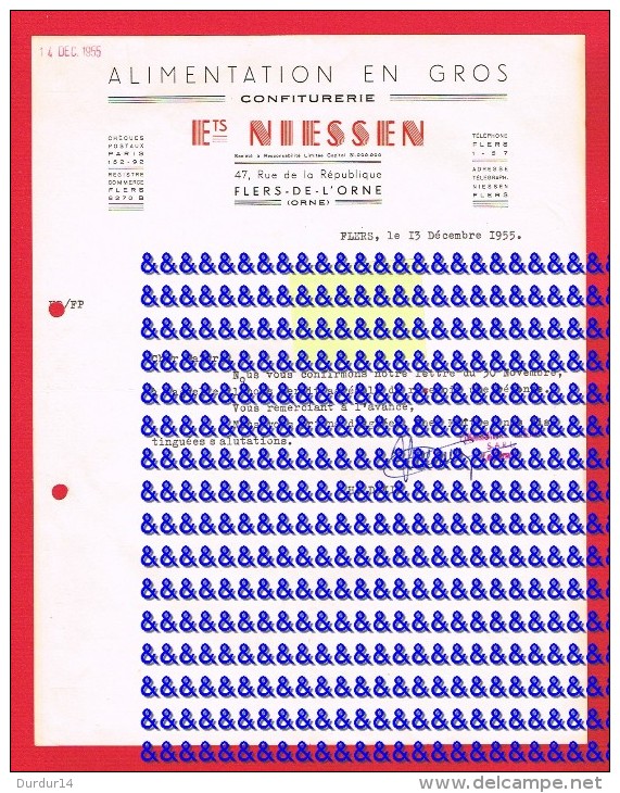 Orne - FLERS - ETS NIESSEN 47 Rue De La République - ALIMENTATION...... - Alimentaire