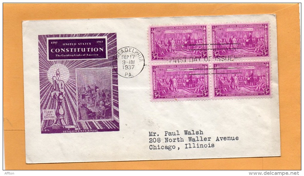 United States 1937 FDC - 1851-1940