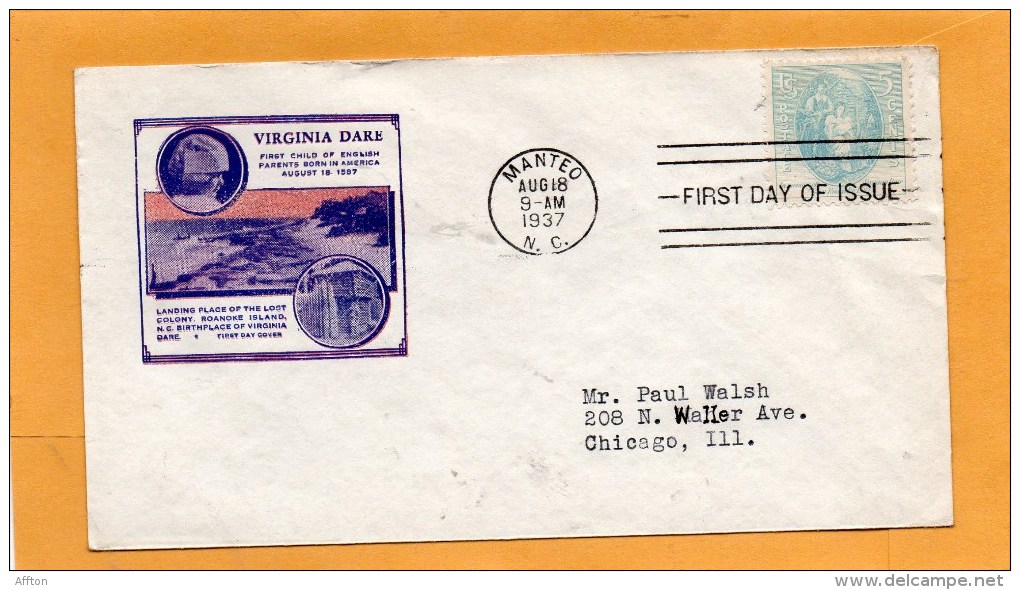 United States 1937 FDC - 1851-1940