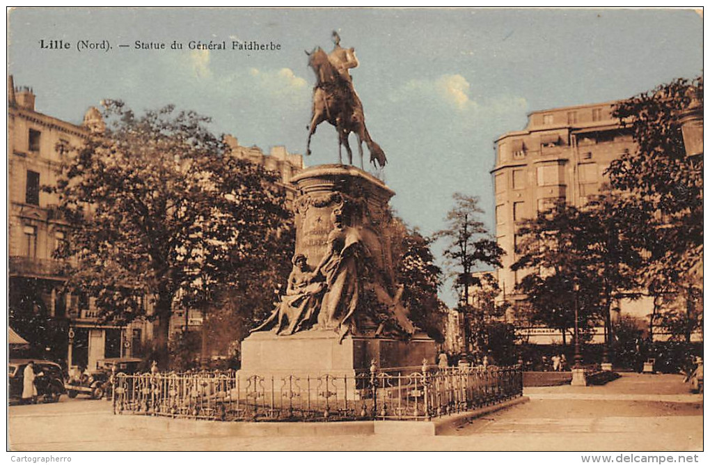 Lille, Statue Du General Faidherbe CPA 70 - Lille