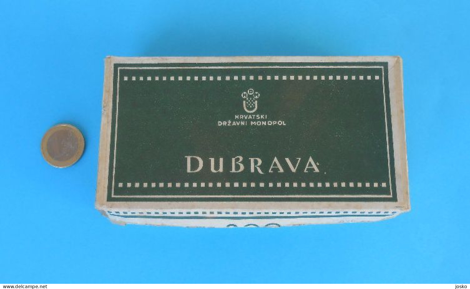 WW2 - CROATIA (NDH) Vintage Cigarettes Box Dubrava LARGER SIZE Cigarette Zigarette Zigaretten Kroatien Croatie Croazia - Etuis à Cigarettes Vides