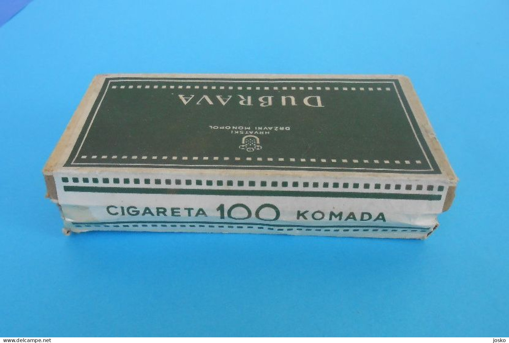 WW2 - CROATIA (NDH) Vintage Cigarettes Box Dubrava LARGER SIZE Cigarette Zigarette Zigaretten Kroatien Croatie Croazia - Zigarettenetuis (leer)