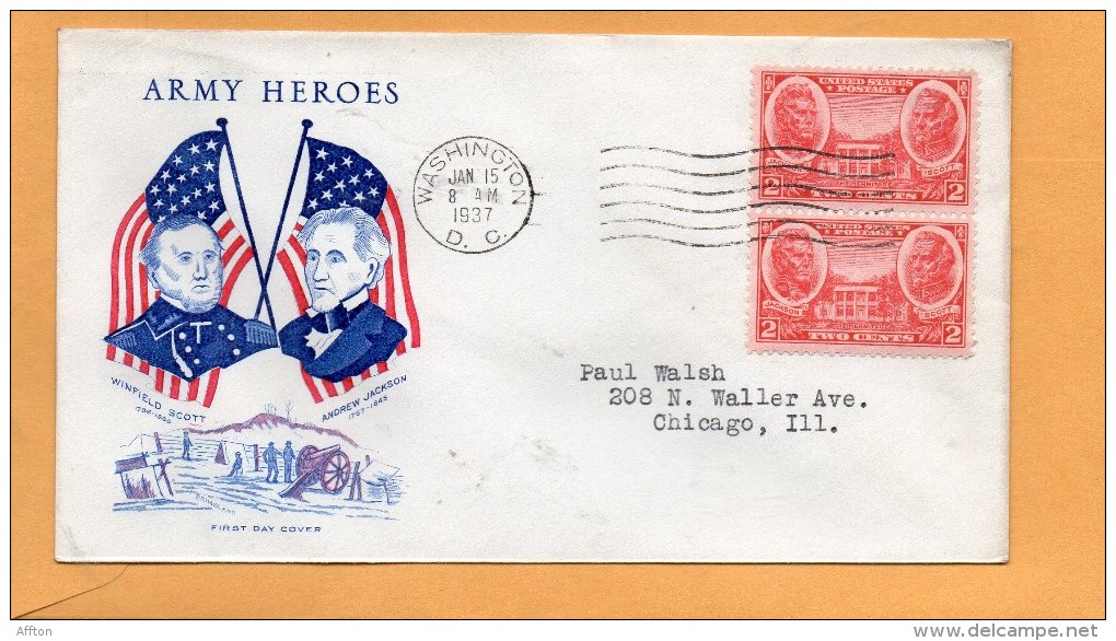 United States 1937 FDC - 1851-1940