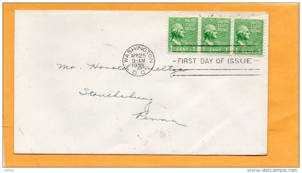 United States 1938 FDC - 1851-1940