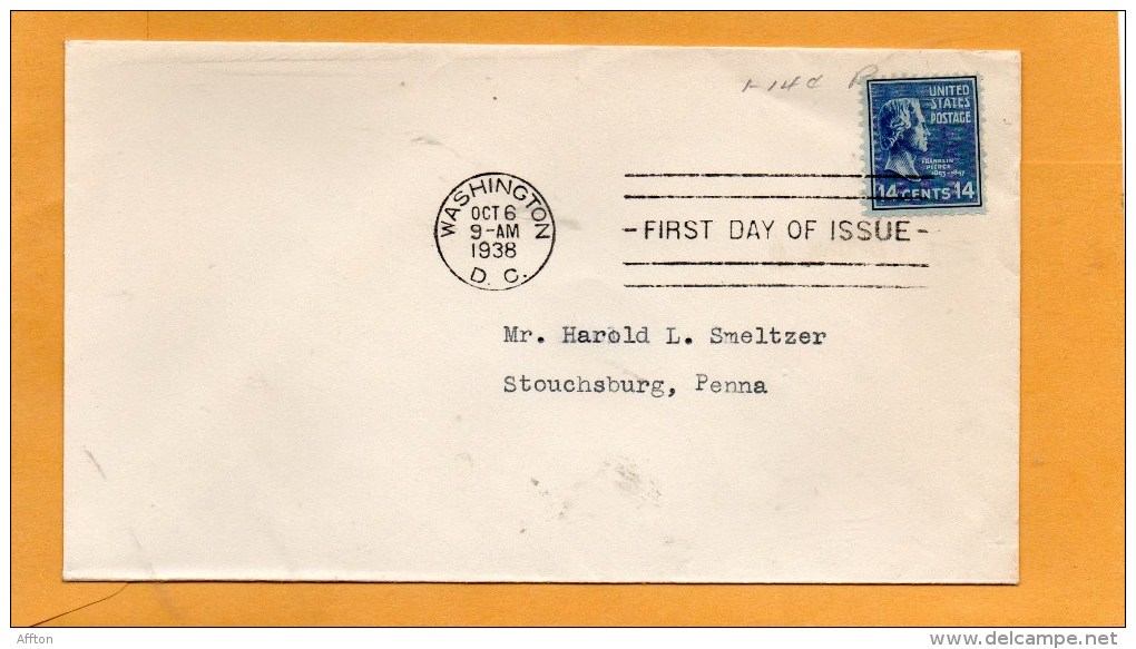 United States 1938 FDC - 1851-1940