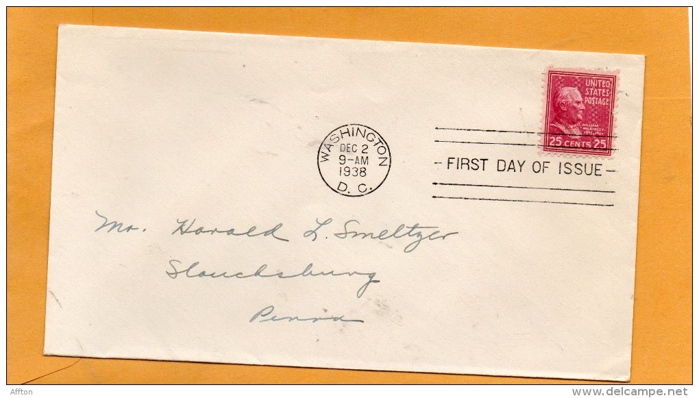 United States 1938 FDC - 1851-1940