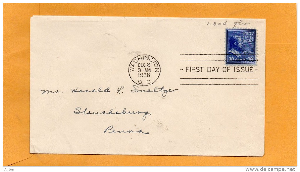 United States 1938 FDC - 1851-1940